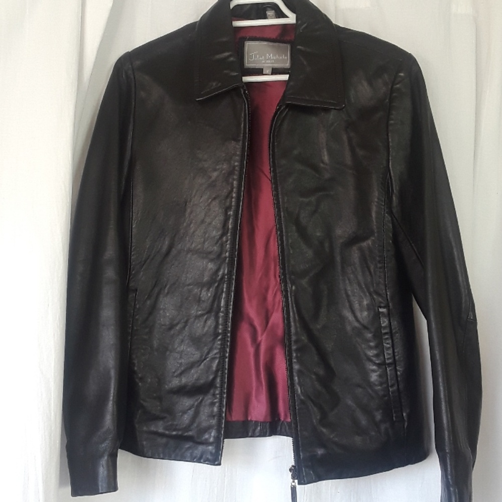 Soft black leather jacket